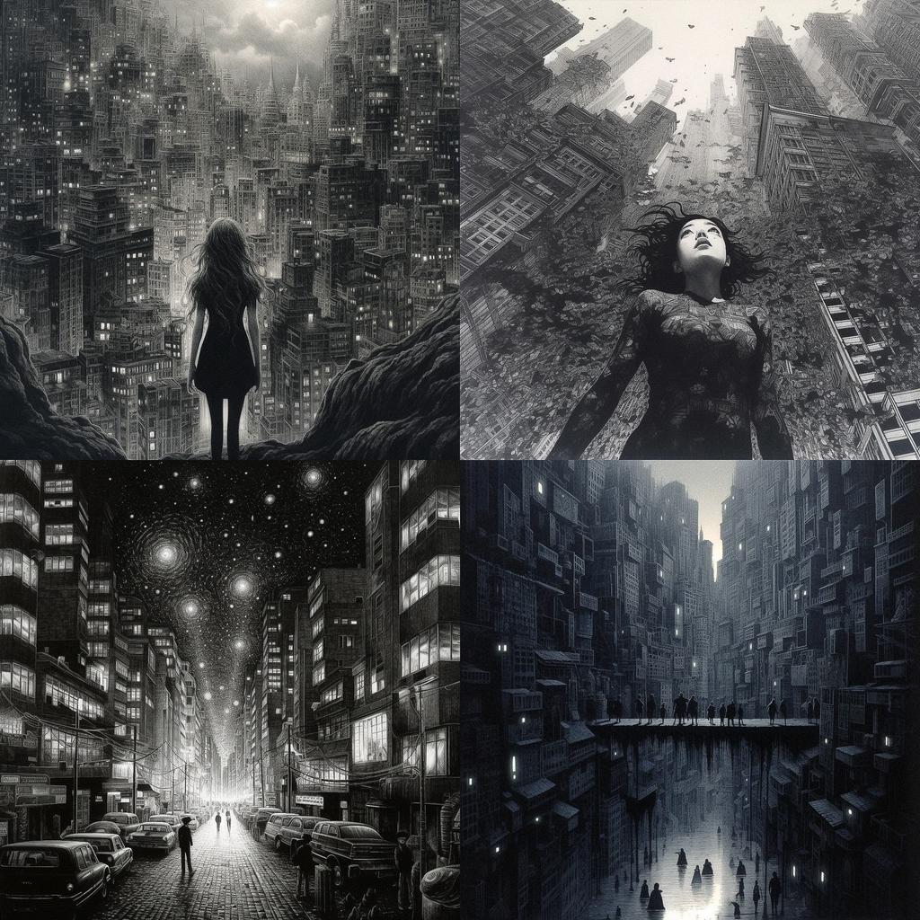 Ryoichi Kurokawa style, Midjourney V5.1, render 1 of 4