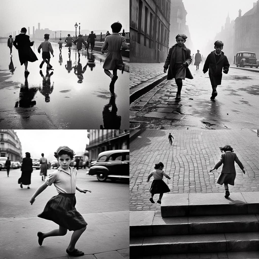 Sabine Weiss style, Midjourney V5.1, render 1 of 4