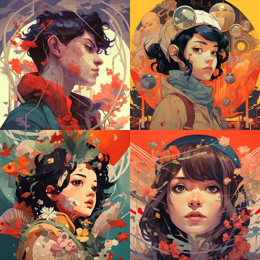 Sachin Teng style, Midjourney V5.1, render 1 of 4