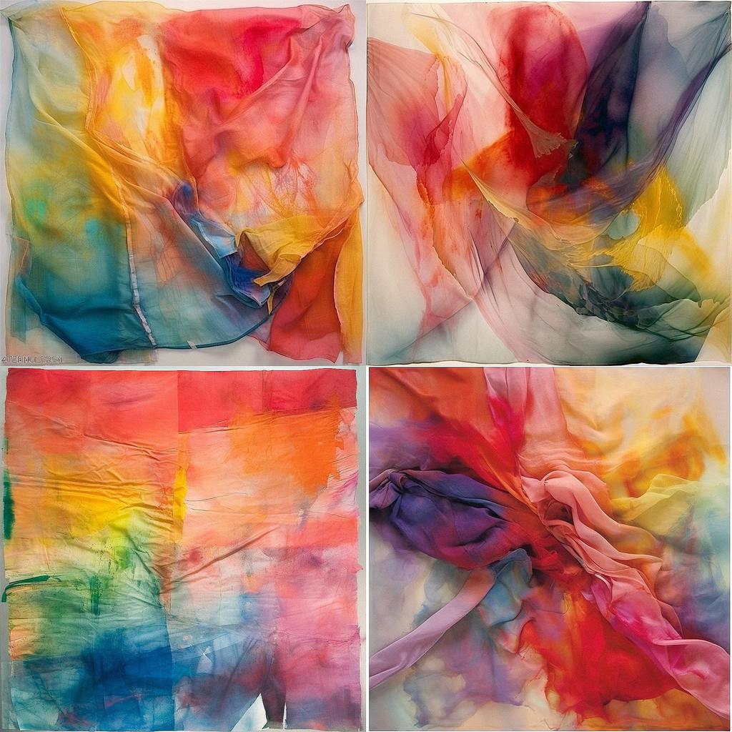 Sam Gilliam style, Midjourney V5.1, render 1 of 4