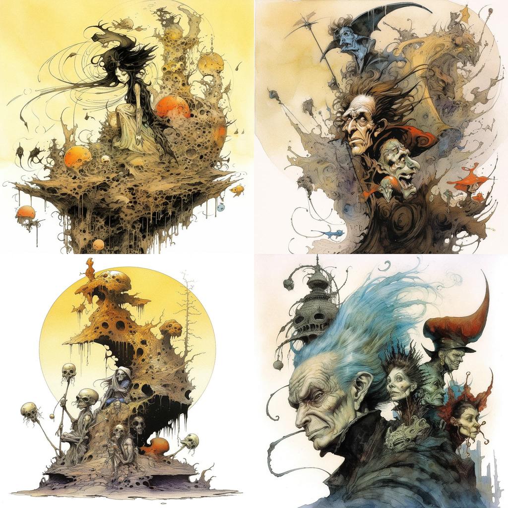 Sam Kieth style, Midjourney V5.1, render 1 of 4