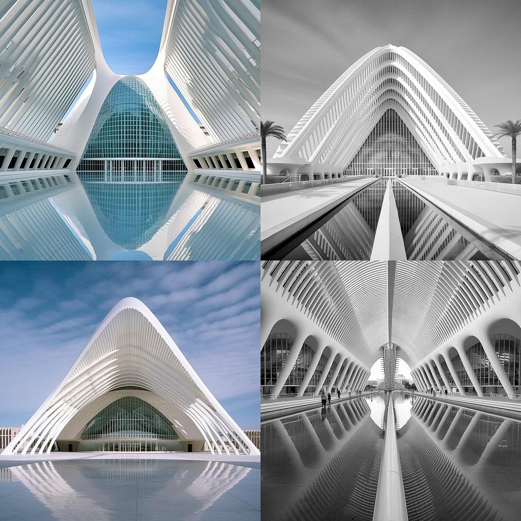Santiago Calatrava style, Midjourney V5.1, render 1 of 4