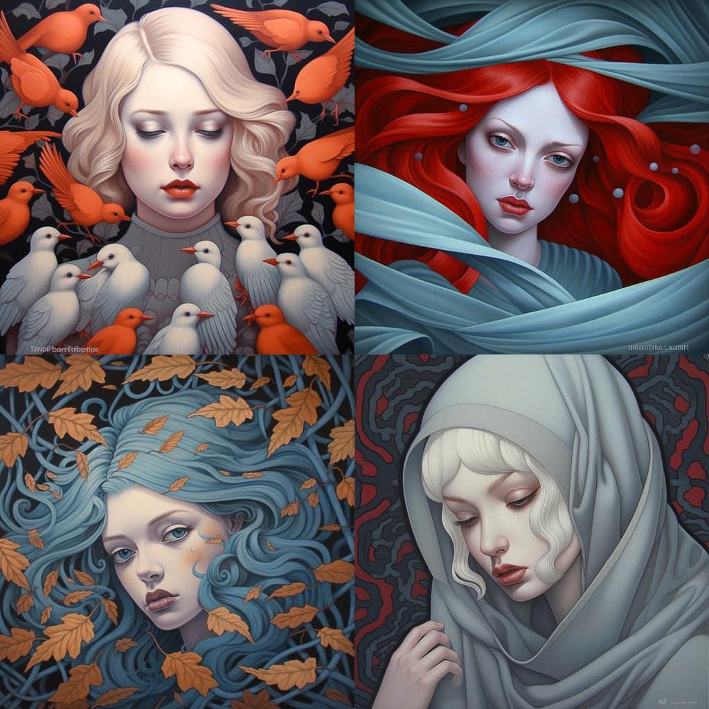 Sarah Joncas style, Midjourney V5.1, render 1 of 4