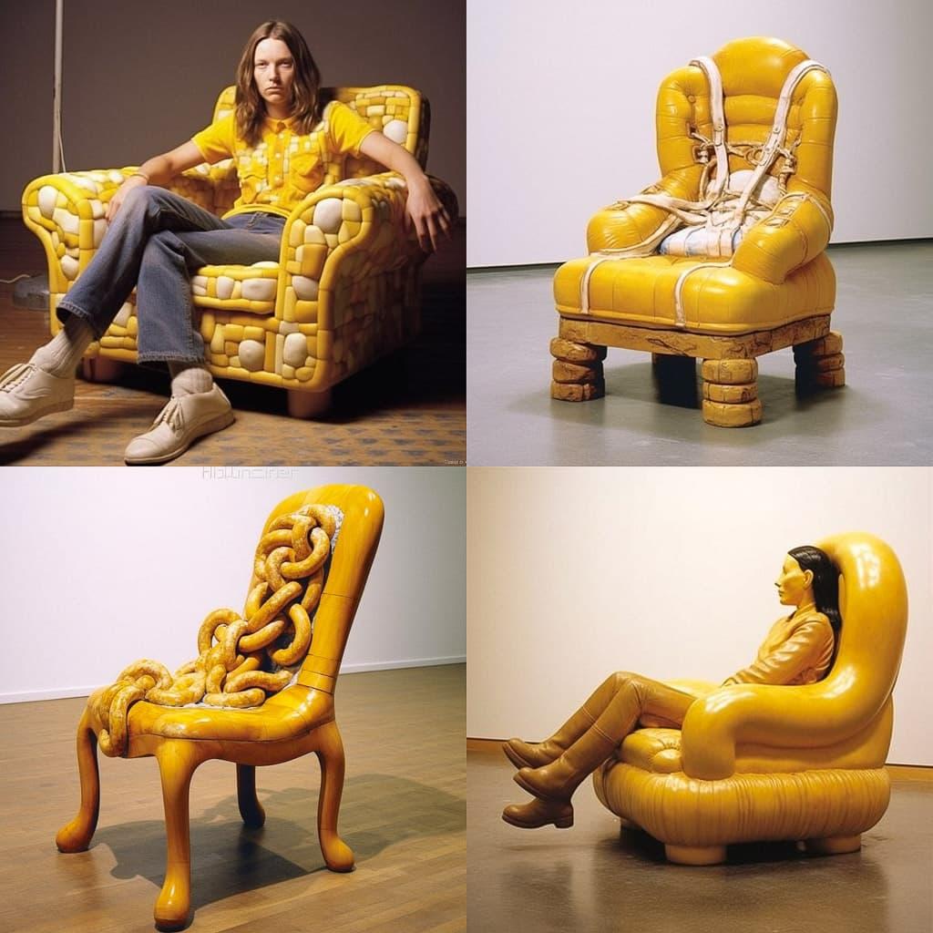 Sarah Lucas style, Midjourney V5.1, render 1 of 4