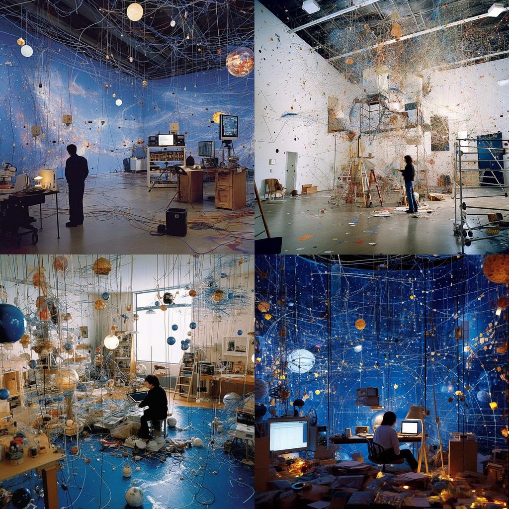 Sarah Sze style, Midjourney V5.1, render 1 of 4