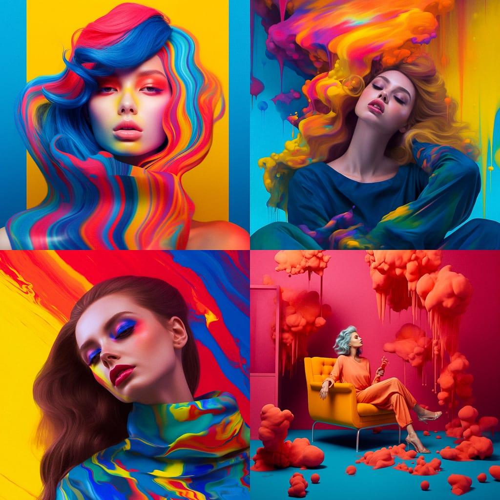 Saturated colors style, Midjourney V5.1, render 1 of 4