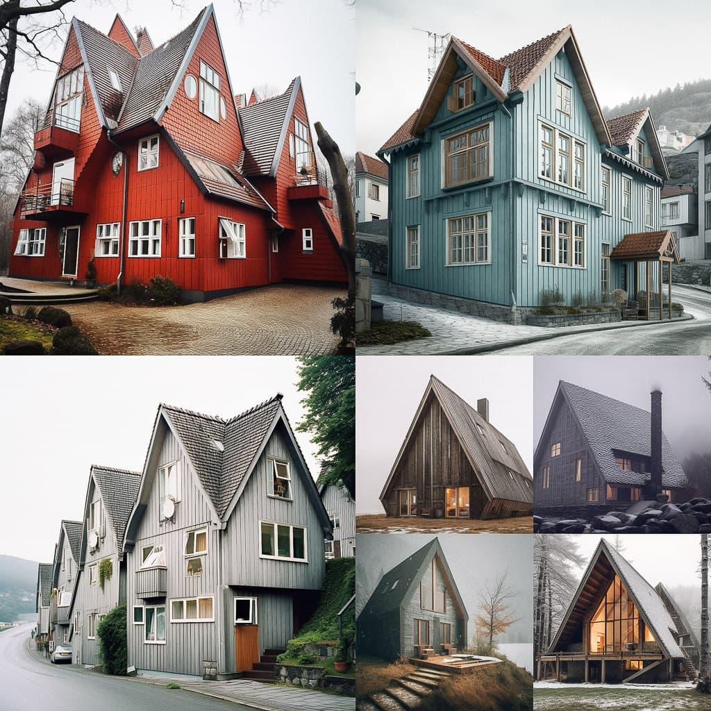 Scandinavian architecture style, Midjourney V5.1, render 1 of 4