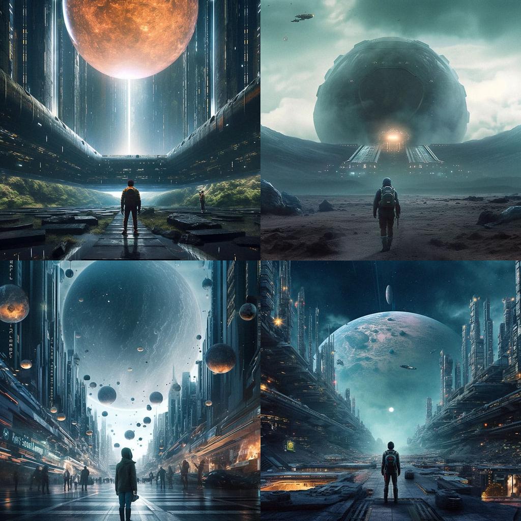 Sci-fi movie style, Midjourney V5.1, render 1 of 4