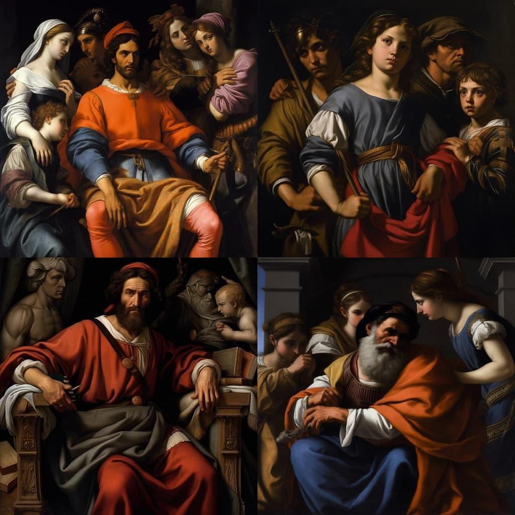 Sebastiano del Piombo style, Midjourney V5.1, render 1 of 4
