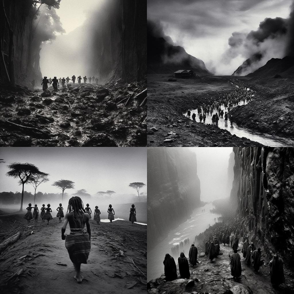 Sebastiao Salgado style, Midjourney V5.1, render 1 of 4
