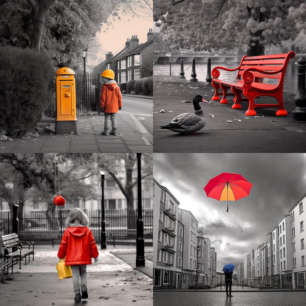Selective Colouring style, Midjourney V5.1, render 1 of 4