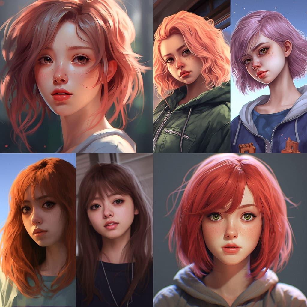 Semi-realistic anime style style, Midjourney V5.1, render 1 of 4