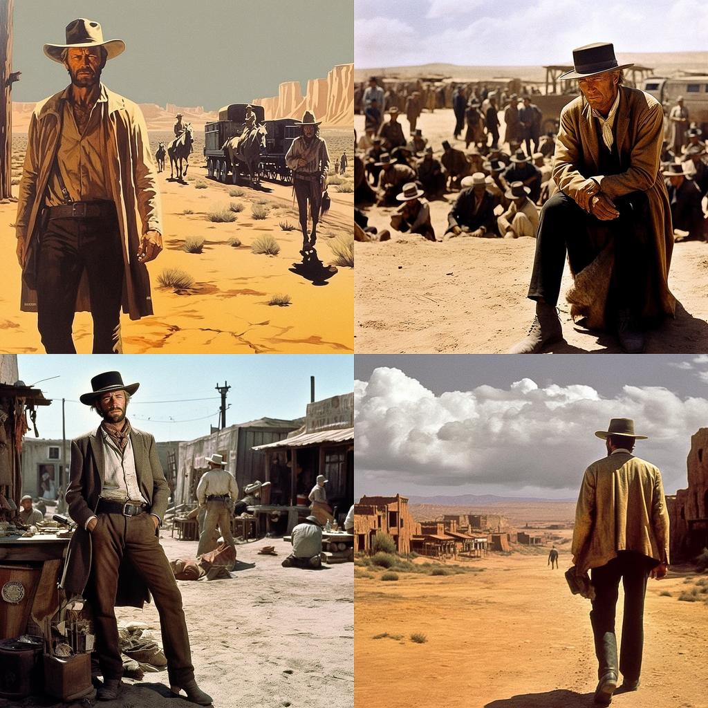 Sergio Leone style, Midjourney V5.1, render 1 of 4