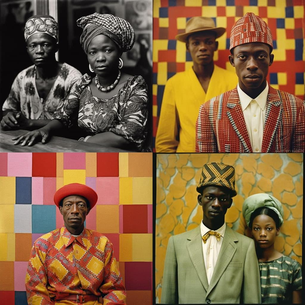 Seydou Keita style, Midjourney V5.1, render 1 of 4