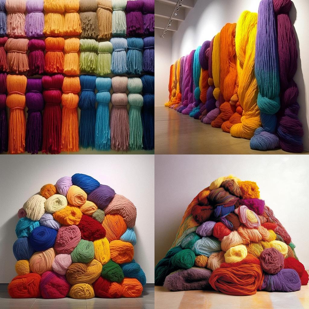 Sheila Hicks style, Midjourney V5.1, render 1 of 4