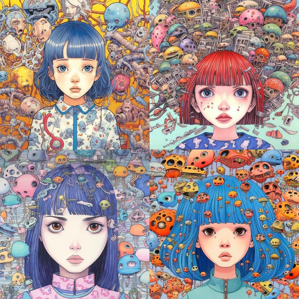 Shintaro Kago style, Midjourney V5.1, render 1 of 4