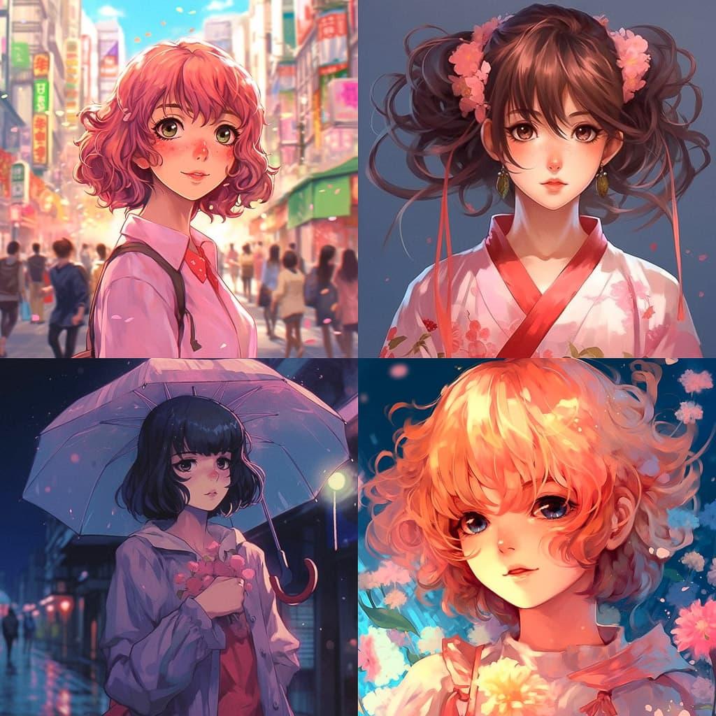 Shojo anime style style, Midjourney V5.1, render 1 of 4