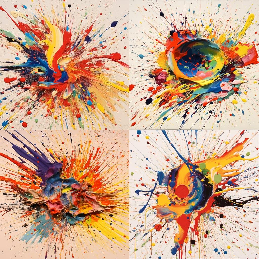 Shozo Shimamoto style, Midjourney V5.1, render 1 of 4
