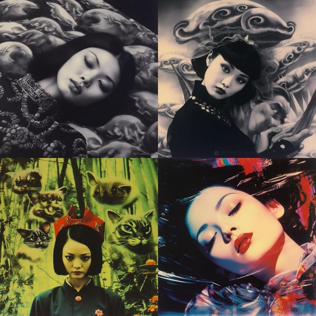 Shuji Terayama style, Midjourney V5.1, render 1 of 4