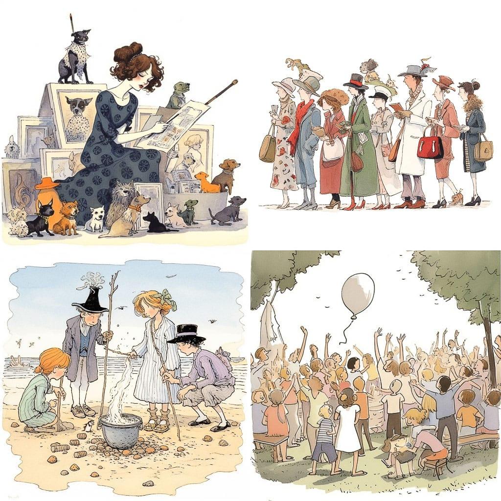 Signe Wilkinson style, Midjourney V5.1, render 1 of 4