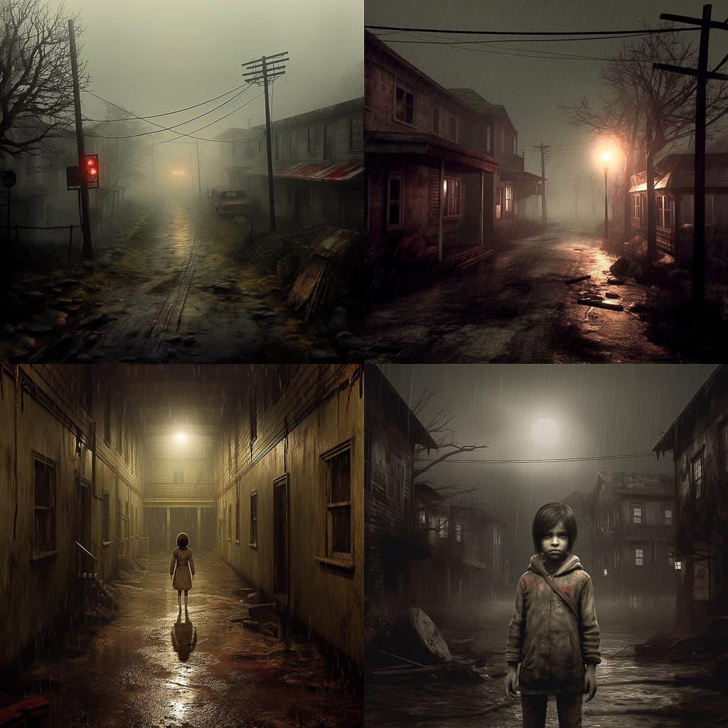 Silent Hill style, Midjourney V5.1, render 1 of 4
