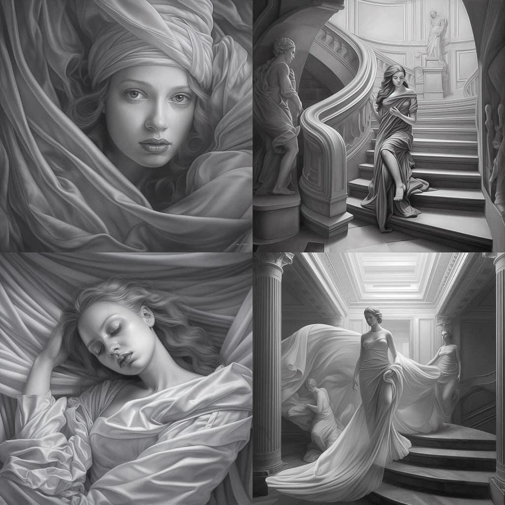 Simon Schubert style, Midjourney V5.1, render 1 of 4