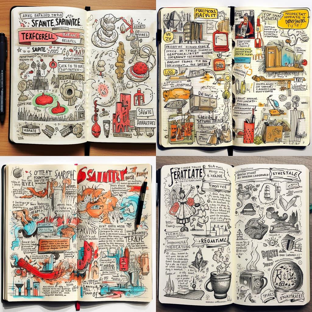 Sketchnote style style, Midjourney V5.1, render 1 of 4