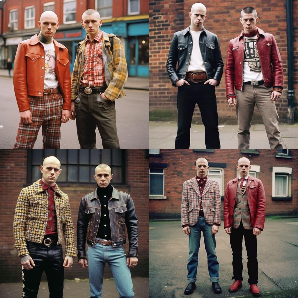 Skinhead fashion style, Midjourney V5.1, render 1 of 4