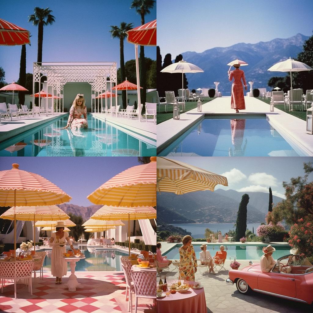 Slim Aarons style, Midjourney V5.1, render 1 of 4
