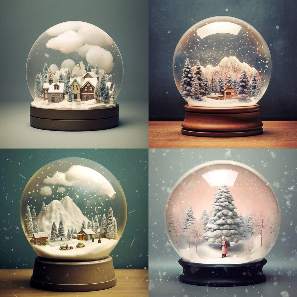 Snowglobe style, Midjourney V5.1, render 1 of 4