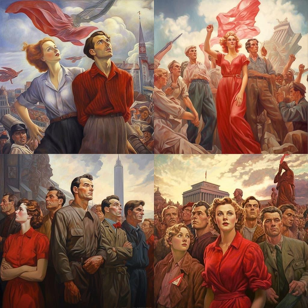 Socialist realism style, Midjourney V5.1, render 1 of 4
