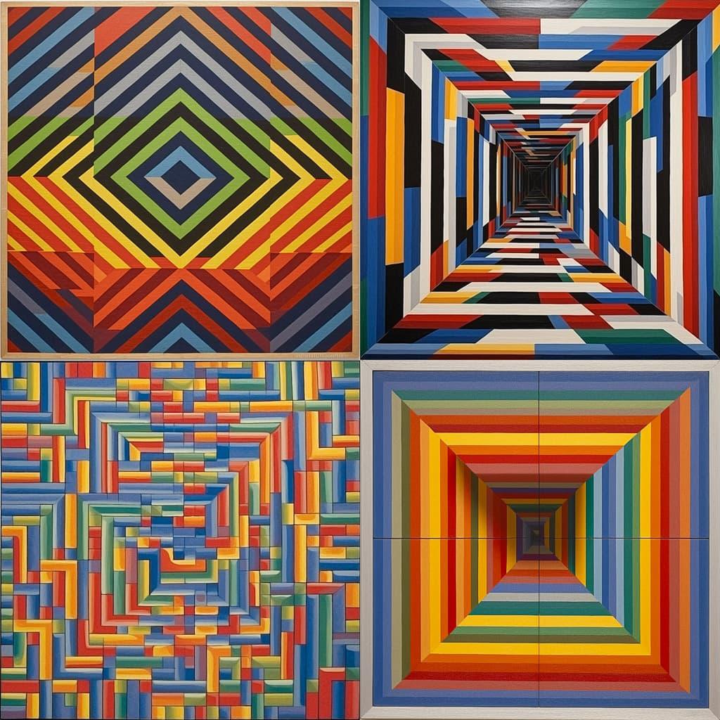 Sol LeWitt style, Midjourney V5.1, render 1 of 4