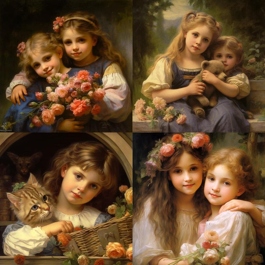 Sophie Gengembre Anderson style, Midjourney V5.1, render 1 of 4