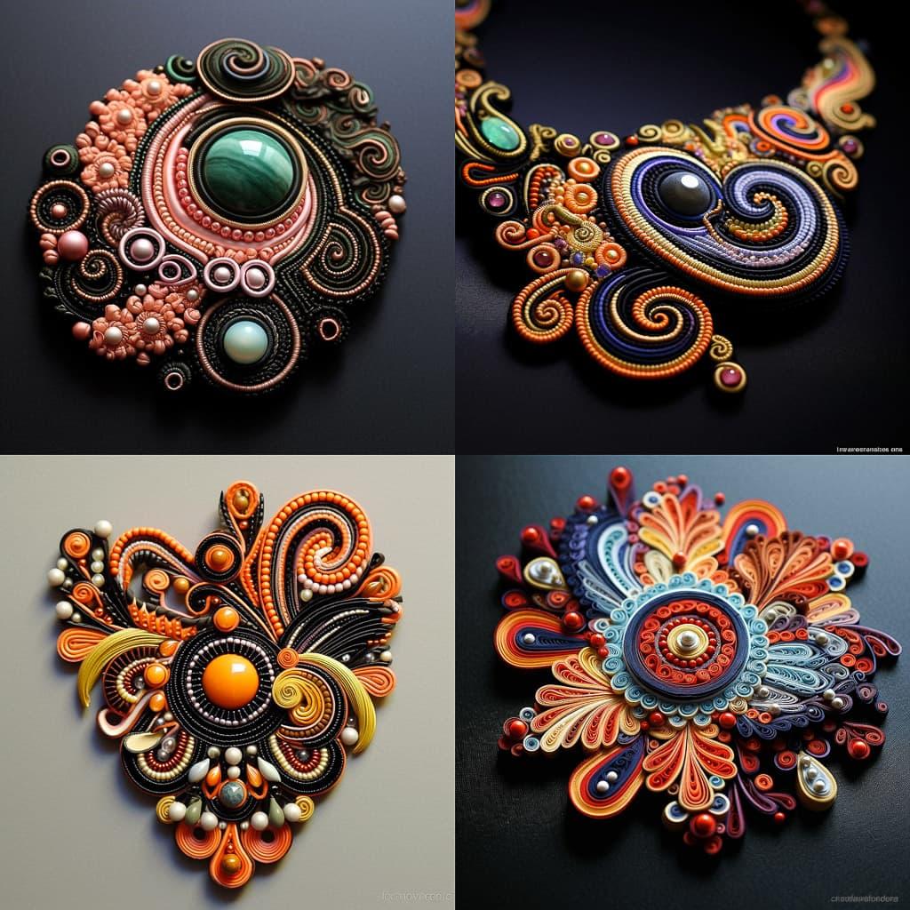 Soutache style, Midjourney V5.1, render 1 of 4
