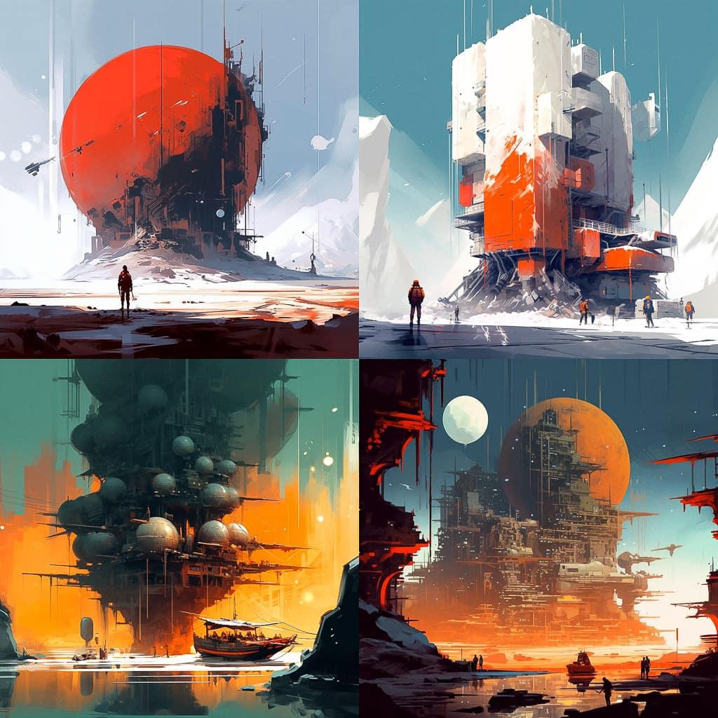 Sparth style, Midjourney V5.1, render 1 of 4