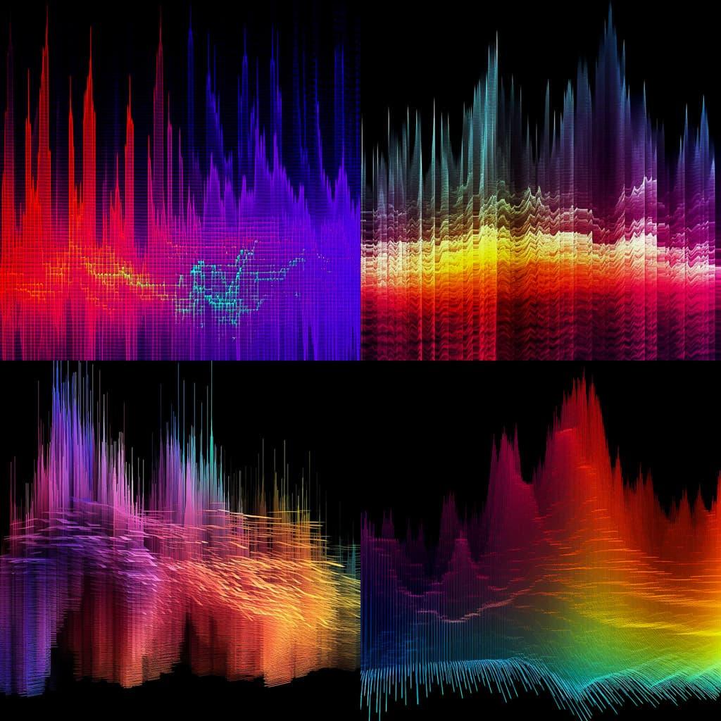 Spectrogram style, Midjourney V5.1, render 1 of 4