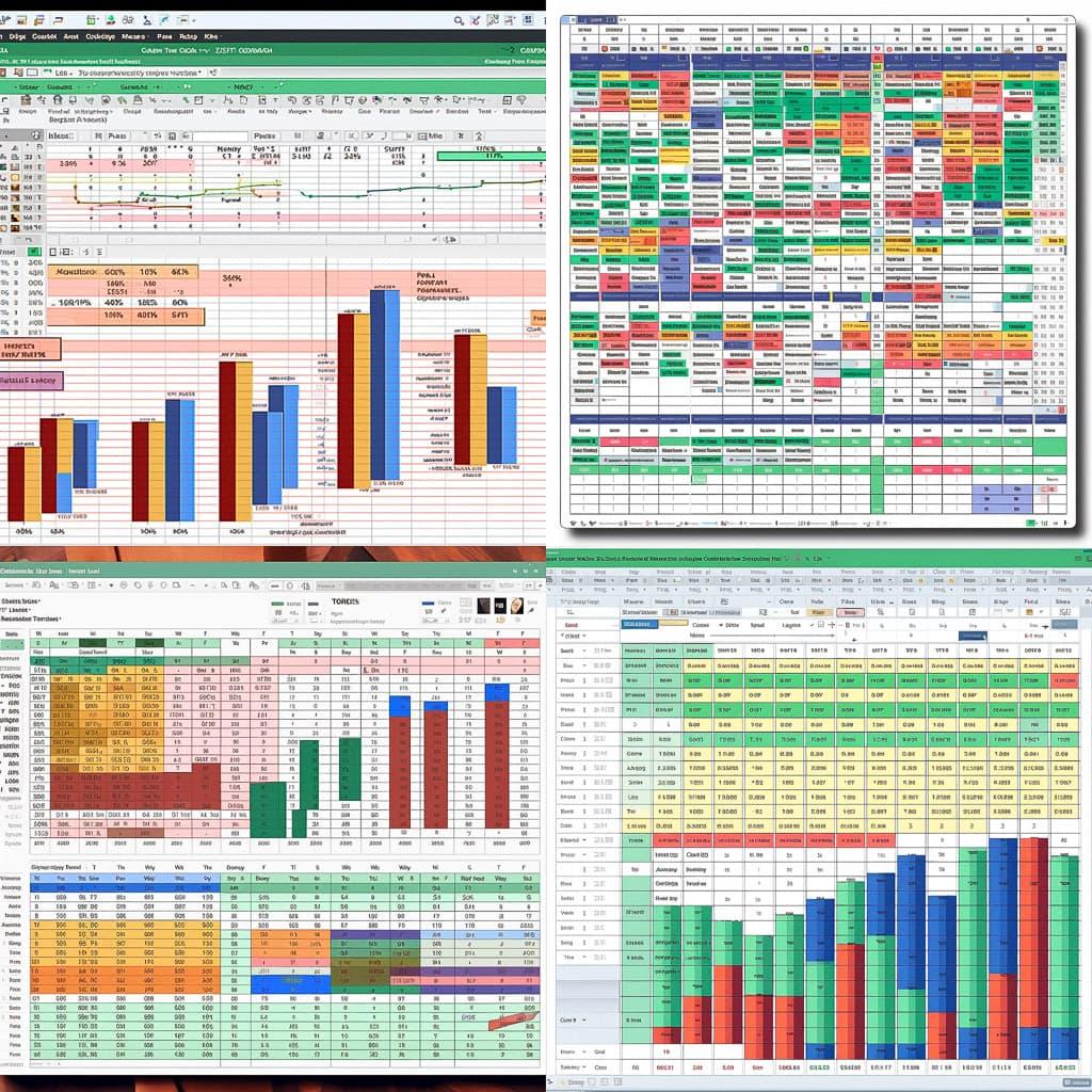 Spreadsheet style, Midjourney V5.1, render 1 of 4