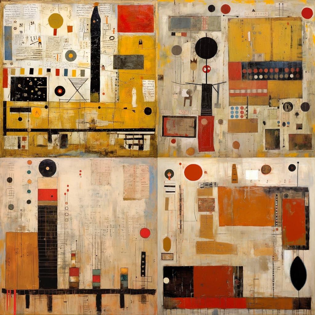Squeak Carnwath style, Midjourney V5.1, render 1 of 4