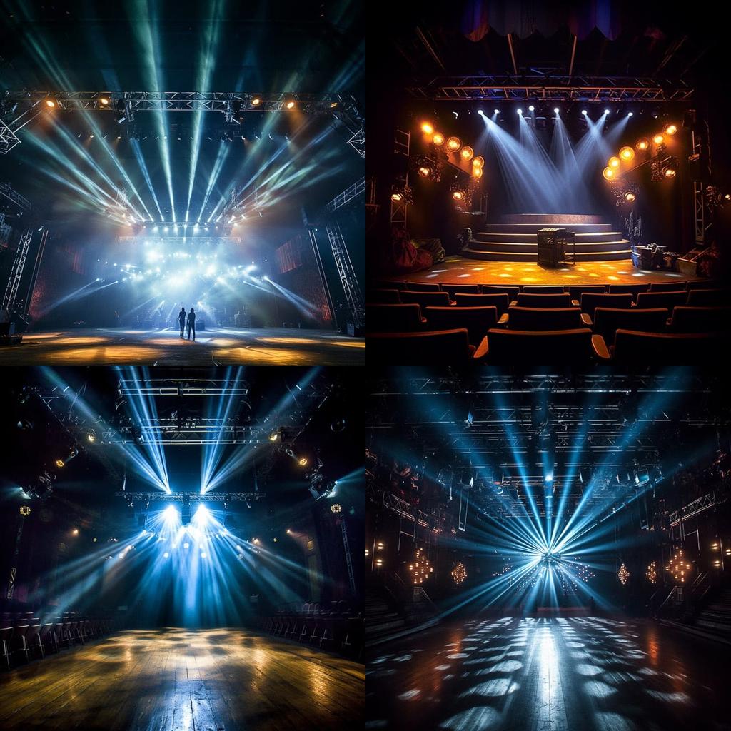 Stage lighting style, Midjourney V5.1, render 1 of 4