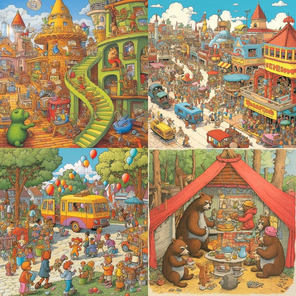 Stan Berenstain style, Midjourney V5.1, render 1 of 4