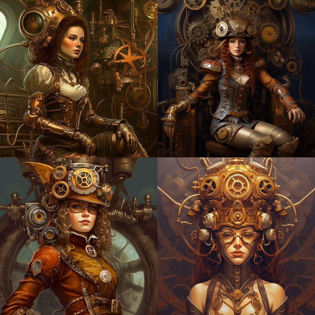 Steampunk style, Midjourney V5.1, render 1 of 4