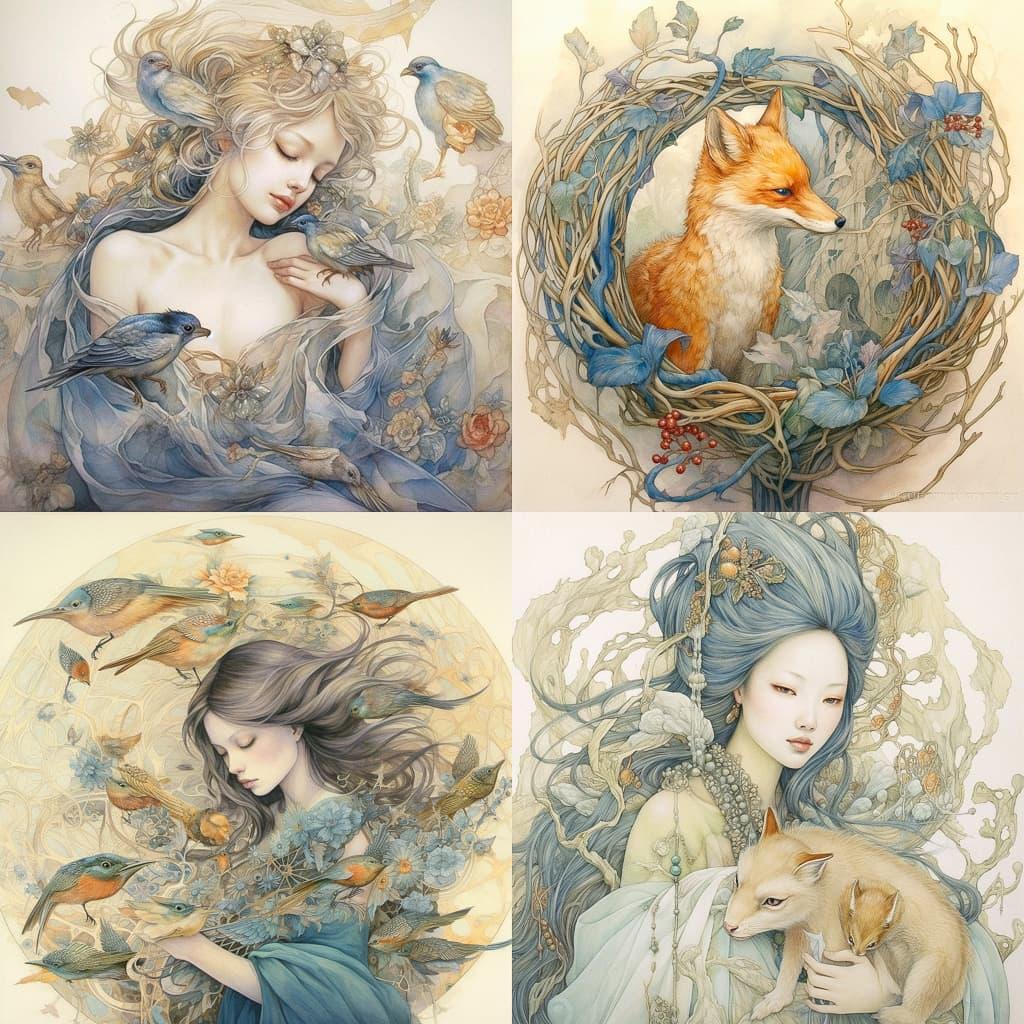 Stephanie Law style, Midjourney V5.1, render 1 of 4