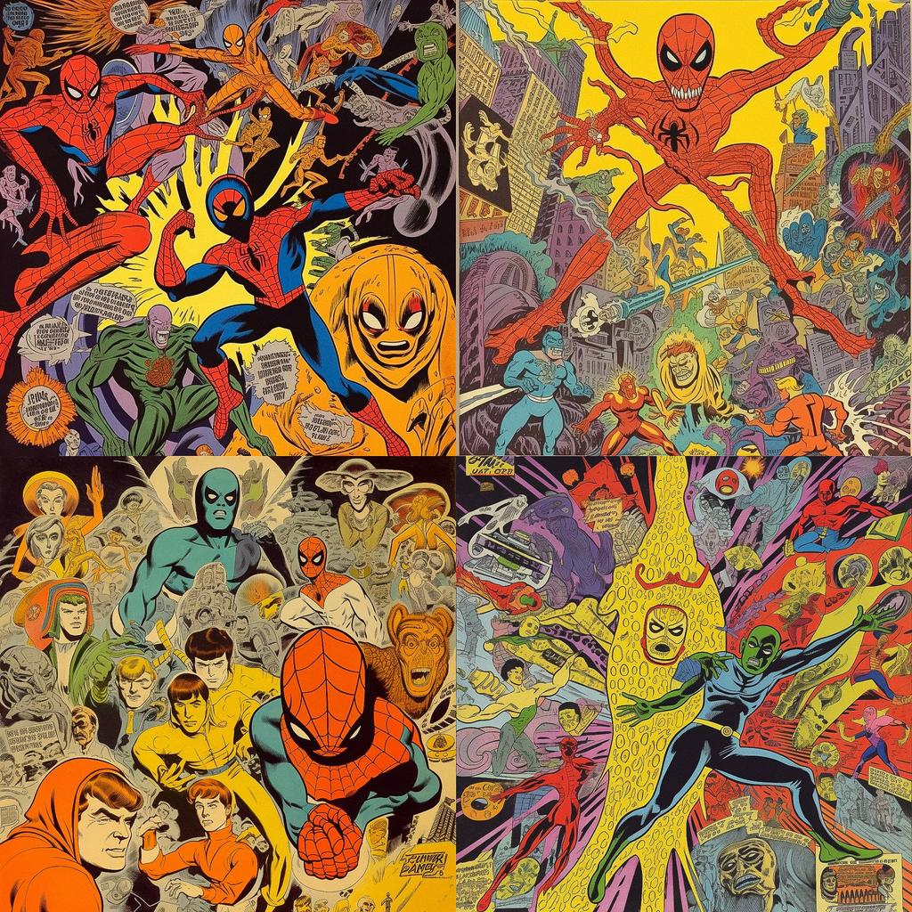 Steve Ditko style, Midjourney V5.1, render 1 of 4