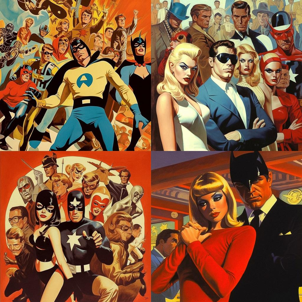 Steve Rude style, Midjourney V5.1, render 1 of 4
