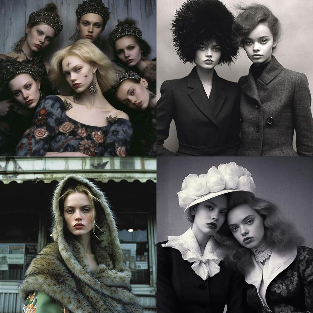 Steven Meisel style, Midjourney V5.1, render 1 of 4