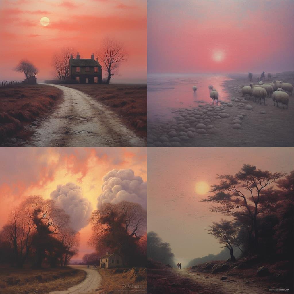 Steven Outram style, Midjourney V5.1, render 1 of 4
