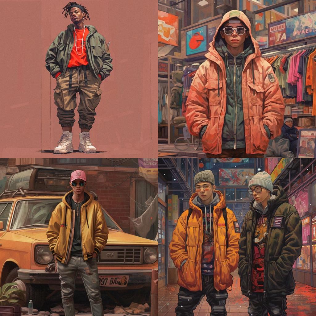 Streetwear style, Midjourney V5.1, render 1 of 4