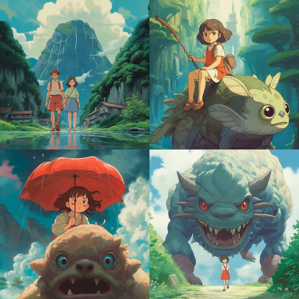 Studio Ghibli style, Midjourney V5.1, render 1 of 4
