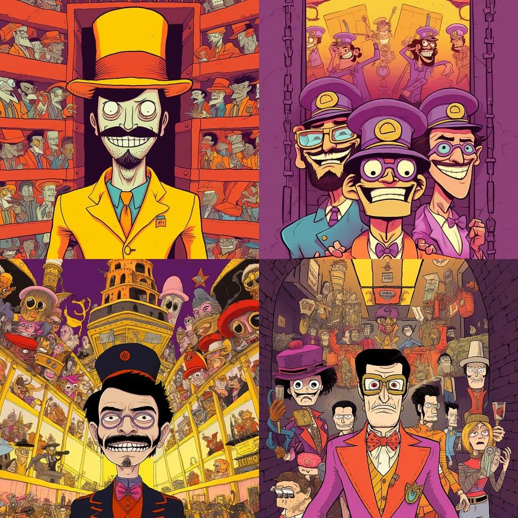 Superjail! style, Midjourney V5.1, render 1 of 4