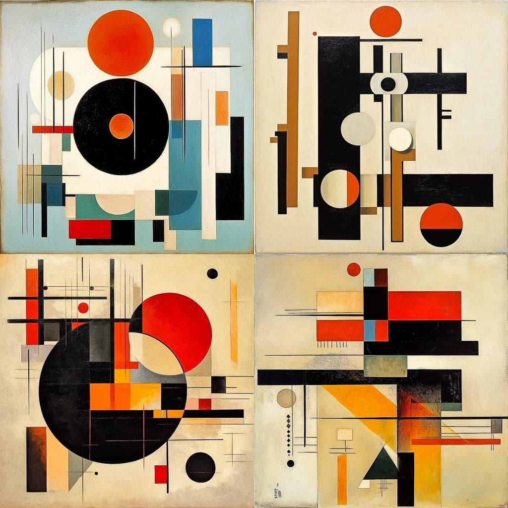 Suprematism style, Midjourney V5.1, render 1 of 4